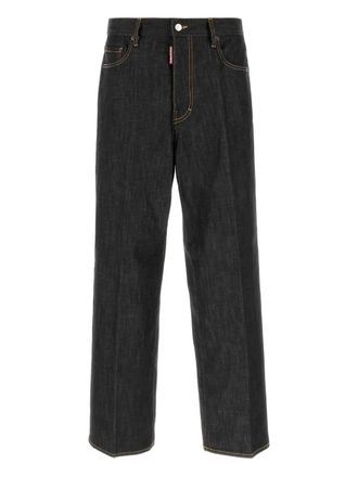 Dsquared2 five-pocket wide-leg jeans - men - Elastane/Cotton - 50 - Black