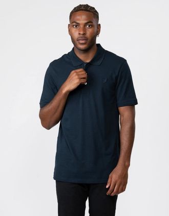 Lyle & Scott Mens Lyle & Scott Tonal Eagle Mens Polo Shirt - Z271 Dark Navy - Size: 40