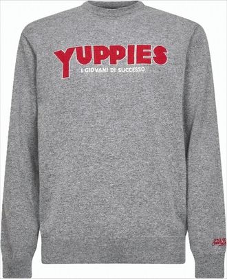 MC2 Saint Barth Grey Sweatshirt With Bold Graphic Accents