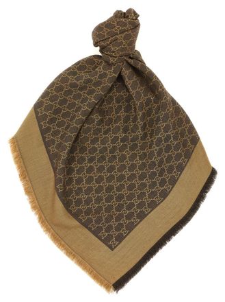 Gucci Brown Signature Logo Scarf