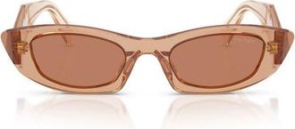 Prada 52mm Oval Sunglasses in Chocolate /Brown at Nordstrom