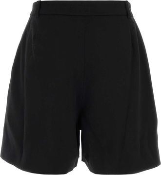 Alessandra Rich Womens Black Stretch Crepe Bermuda Shorts