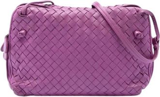 Bottega Veneta Pre-owned Nodini Schoudertas - Dames - Vintage Schoudertas - Paars - ONE Size - Leer - Vintage
