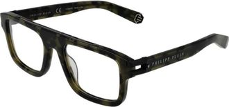 Philipp Plein Groene Vierkante Titanium Optische Monturen - Heren - Brillen - Zwart - ONE Size - Accessoires