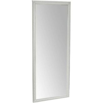 Biscottini International Long vertical/horizontal wall mirror Bathroom mirror for makeup Large bedroom mirror White frame mirror Hanging mirror
