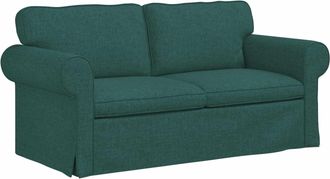 vidaXL Sof&aacute; Verde Oscuro 175 X 82 X 80 Cm Tela Vidaxl