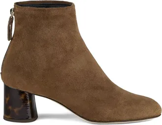 AGL 50mm Veta Precious boots - women - Calf Suede/Calf Leather/Patent Calf Leather - 37.5 - Brown