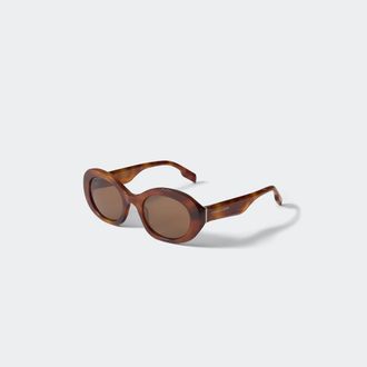 Canada Goose Petra Sunglasses (Women, Orange Havana/Solid Brown, ONESIZE)