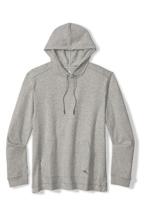 Tommy Bahama Sand Runner Heathered Cotton Pullover Hoodie in Grey Heather at Nordstrom, Size Medium