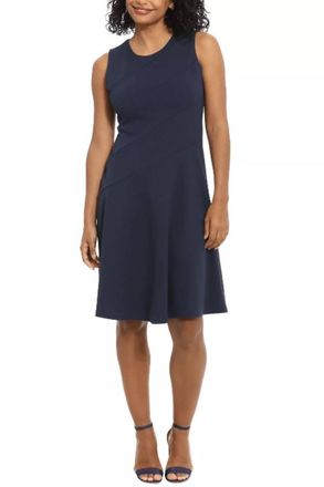 London Times Sleeveless Dress In Navy