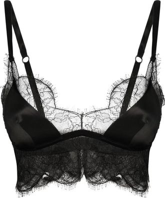Dolce & Gabbana Zwart zijden ondergoed met verstelbare bandjes - Dames - BHs - Zwart - M - Ondergoed