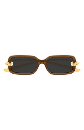 Bottega Veneta 56mm Rectangular Sunglasses in Brown at Nordstrom