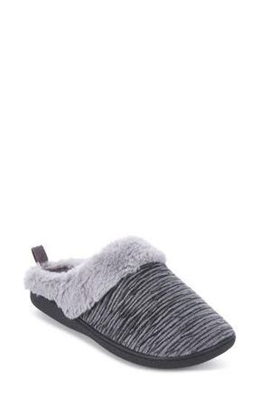 Floopi Faux Fur Trim Velour Clog Slipper in Grey at Nordstrom Rack, Size Medium