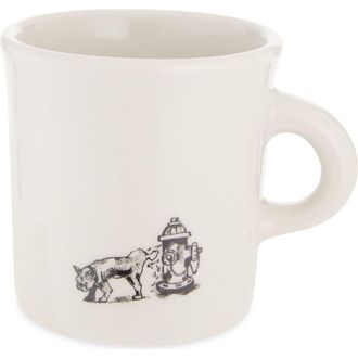 Fishs Eddy NYC Toile Liberty Dog Mug in White/black at Nordstrom