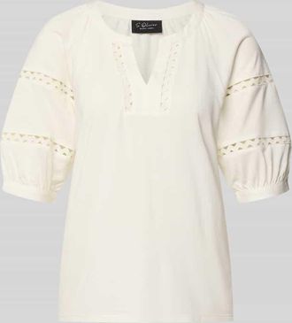s.Oliver Black Label Relaxed Fit T-Shirt aus Modal-Mix in Weiss, Gr&ouml;&szlig;e 34