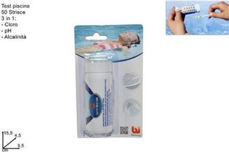 Trade Shop Trade Shop - Tiras De Prueba De Agua Piscinas Spa 3 En 1 50 Uds 3 Funciones Cloro Ph Y Alcalinidad 58142