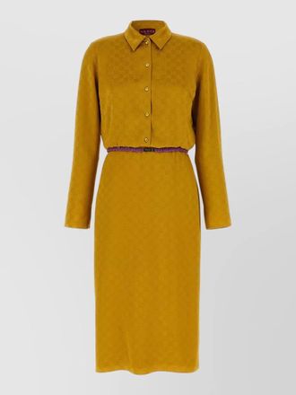Gucci gg jacquard midi dress chemisier style