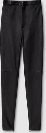 Gucci Bonded Leather With Stretch Cotton Leggings, Black, Ready-to-wear