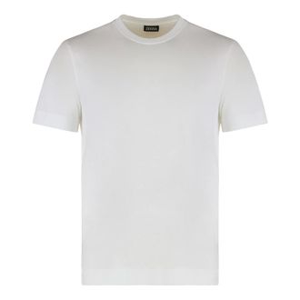 Ermenegildo Zegna T-Shirts, male, White, Size: 2XL Crew Neck T-Shirt