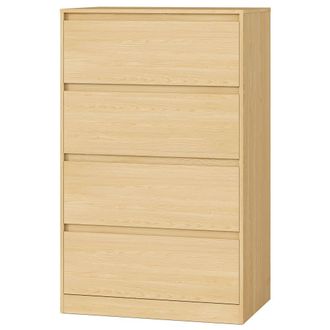 Vasagle C&oacute;moda de 4 cajones para dormitorio de madera color amarillo