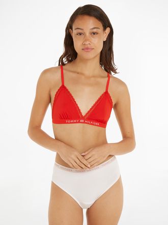 Tommy Hilfiger Bralette-BH UNLINED TRIANGLE, Damen, Gr. XS (34), N-Gr, rot (fierce rot), Jersey, Obermaterial: 79% Polyamid, 21% Elasthan, TOMMY HILFIGER UNDERWEAR, 