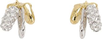 Simone Rocha Rhinestone Hoop Oorbellen - Dames - Oorbellen - Grijs - ONE Size - Accessoires