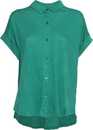 Majestic Filatures Short-Sleeve Relaxed Fit Linen Shirt