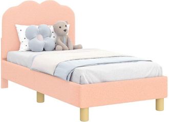 vidaXL Estructura De Cama Para Ni&ntilde;os Peque&ntilde;os Con Cabecera Rosa Vidaxl