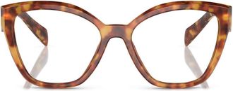Prada oversize frame glasses - women - Acetate - 54 - Brown