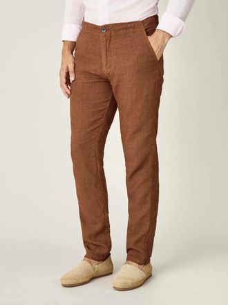 Luca Faloni Cinnamon Lipari Linen Trousers