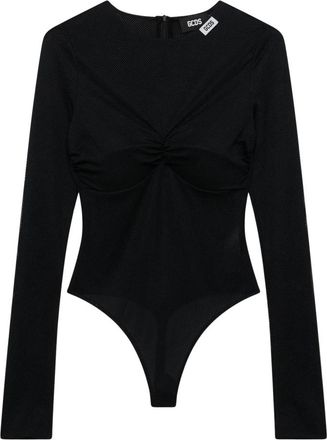 GCDS Net Lange Mouwen Body - Dames - Bodies - Zwart - M - Polyester - Tops