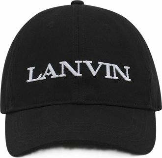 Lanvin Cotton Cap in Black at Nordstrom, Size 56