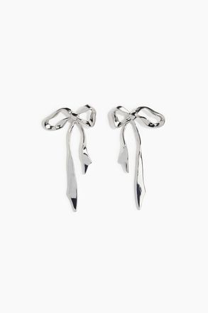 H&M Schleifenf&ouml;rmige Ohrringe - Silber