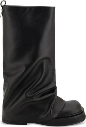 The Attico Robin Combat Boots - Dames - Hoge Laarzen - Zwart - 40 EU - Leer - Schoenen