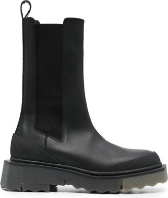 Off-white Calf Sponge leather chelsea boots - women - Calf Leather/Calf Leather/Polyurethane/Rubber/Polyurethane - 38.5 - Black