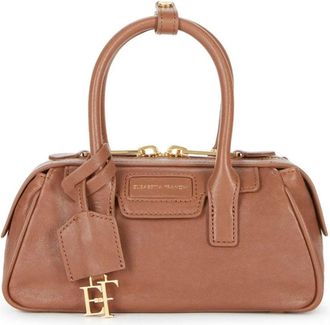 Elisabetta Franchi Kleine Boston-tas - Dames - Tassen - Bruin - Maat: ONE Size Leer