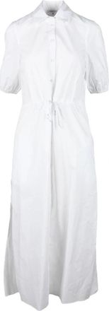 Patrizia Pepe Katoenen jurk voor vrouwen - Dames - Shirt Kleedjes - Wit - XS - Katoen - Kleedjes
