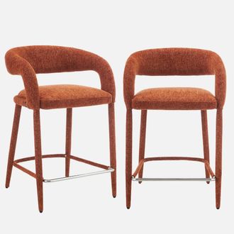Sweeek Taburete De Bar Contempor&aacute;neo De Tela, Set De 2