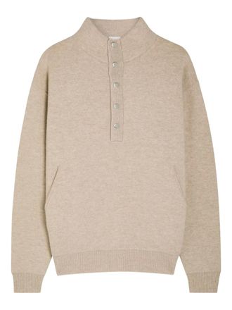 Allude press-stud-fastening sweater - Beige