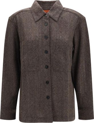 Missoni Dark Brown Regular Textured Shirt
