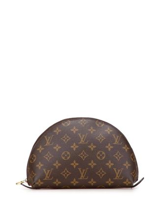 Louis Vuitton 2008 Monogram Trousse Demi Ronde Cosmetic pouch - women - Canvas - One Size - Brown
