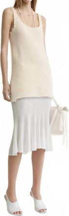 Toteme Mohair Knit Tank Top In Off-White