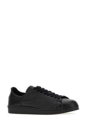 Yohji Yamamoto Unisex Black Leather Sneakers