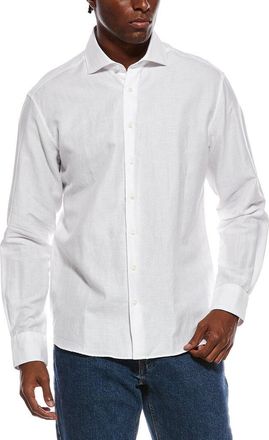 Eterna Soft Linen-Blend Modern Fit Cutaway Collar Shirt