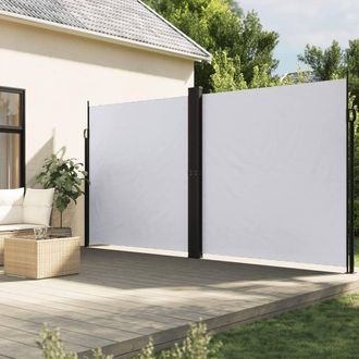 Berkfield Home Retractable Side Awning White 200x1000 cm