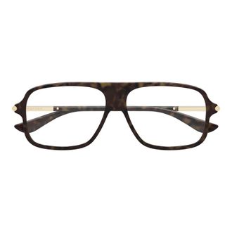 Alexander McQueen Optical Frame - unisex - Alexander McQueen - Glasses - Brown - 57 MM - Accessories