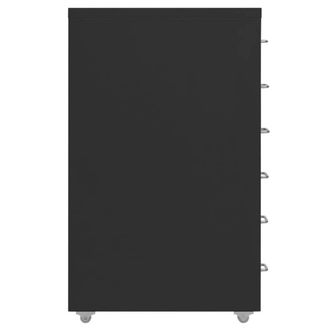 Berkfield Home Mobile File Cabinet Black 28x41x69 cm Metal | Size: 28 x 41 x 69 cm