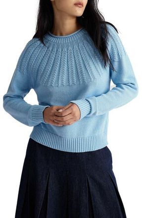 Seasalt Cornwall Stone Chat Organic Cotton Sweater in Spring Sky at Nordstrom, Size 10 Us