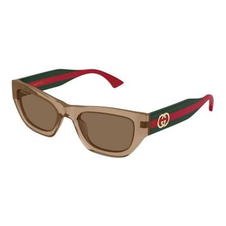 Gucci Gg2116S 004 Cat Eye Sunglasses - female - Gucci - Sunglasses - Brown - 52 MM - Accessories