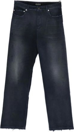 Balenciaga Straight Fit Jeans, male, Blue, W32, Curved Waist Jeans